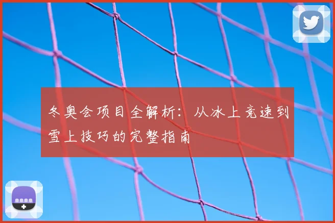 冬奥会项目全解析：从冰上竞速到雪上技巧的完整指南